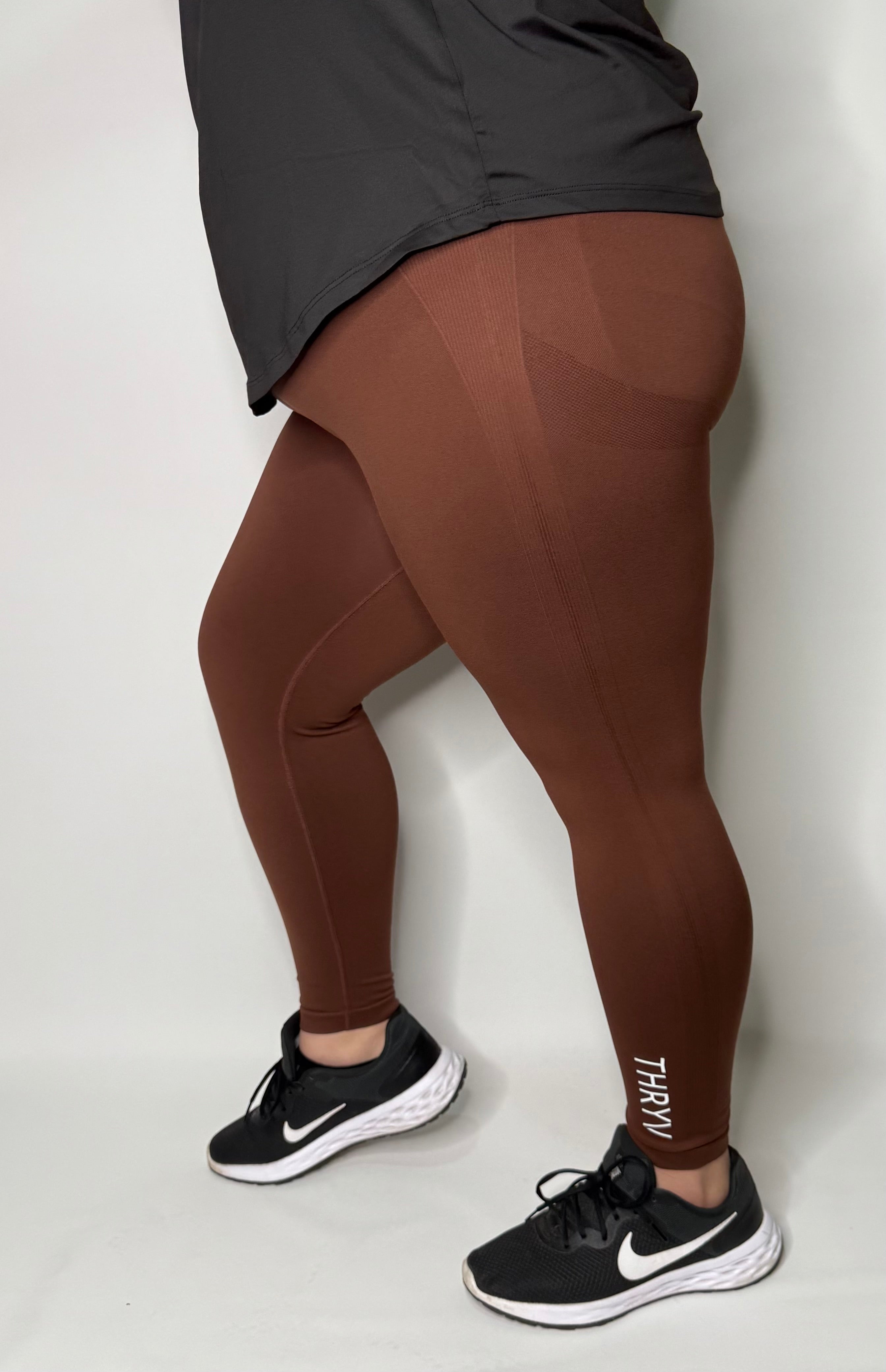 THRYV Sculpt Leggings - Coffee Brown